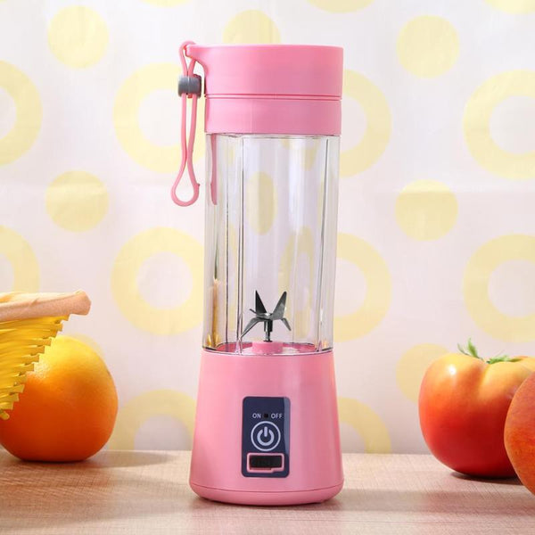 Portable Rechargeable USB Electric Juicer Bottle Blender 380ml - 6 Blades | Shopee Malaysia
