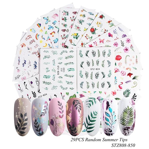Mixed Design New Nail Art Sticker Set
