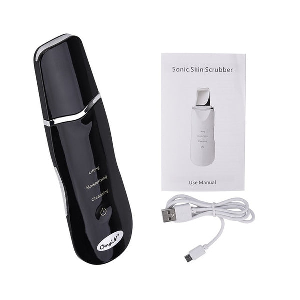 Health care product : Ultrasonic Facial Skin Scrubber Ion Deep Face Cleaning Peeling