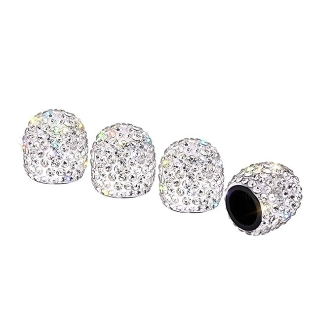 Soft Clay Rhinestone  Car Tire Valve Caps Diamond Shining Dustproof Caps Car Accessories