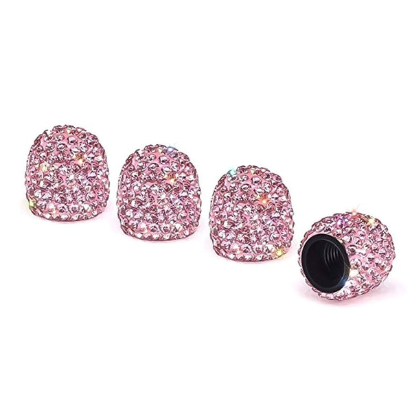 Soft Clay Rhinestone  Car Tire Valve Caps Diamond Shining Dustproof Caps Car Accessories