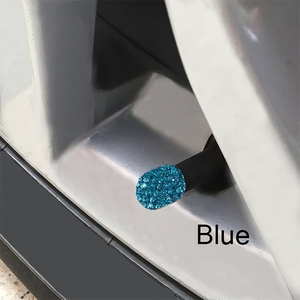 Soft Clay Rhinestone  Car Tire Valve Caps Diamond Shining Dustproof Caps Car Accessories