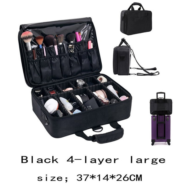 Creative Women High Quality Professional Makeup Organizer Bolso Mujer Cosmetic Case