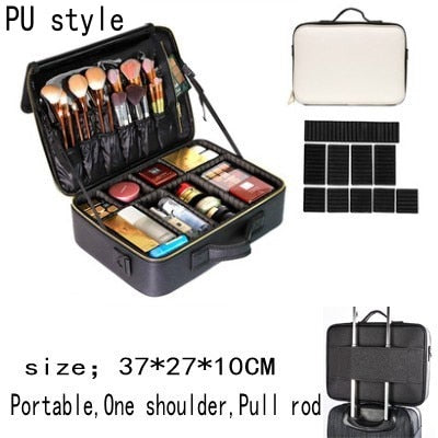 Average best Women High Quality Professional Makeup Organizer Bolso Mujer Cosmetic Case