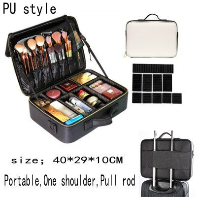 Women - Women High Quality Professional Makeup Organizer Bolso Mujer Cosmetic Case