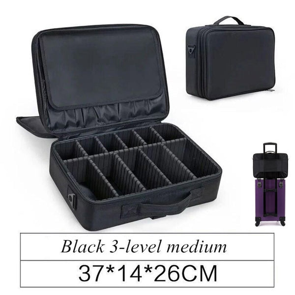 US Based High Quality Professional Empty Makeup Organizer Bolso Mujer Cosmetic Case Travel Large Capacity Storage
