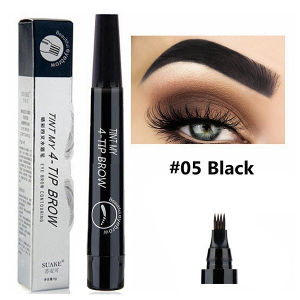Microblading Eyebrow Tattoo Pen Waterproof Fork Tip Eyebrow Pencil Fine Sketch Liquid Henna Eyebrow Tattoo Pen design