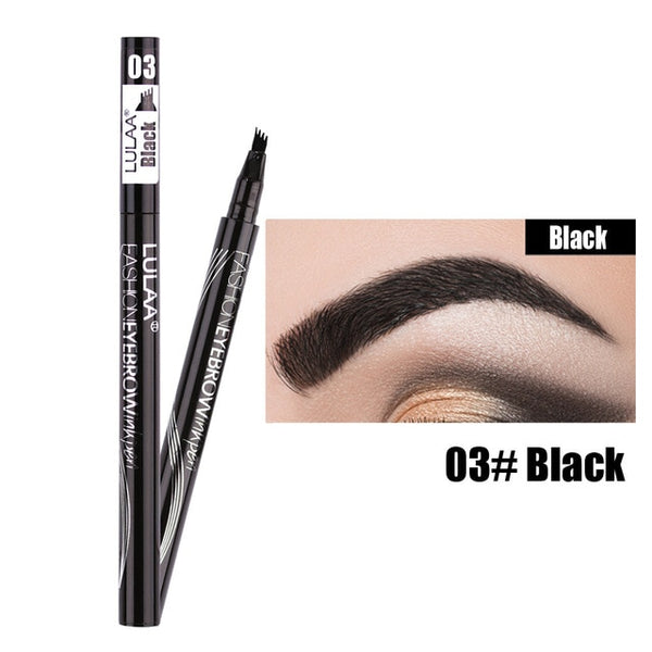 Microblading Eyebrow Tattoo Pen Waterproof Fork Tip Eyebrow Pencil Fine Sketch Liquid Henna Eyebrow Tattoo Pen free shipping