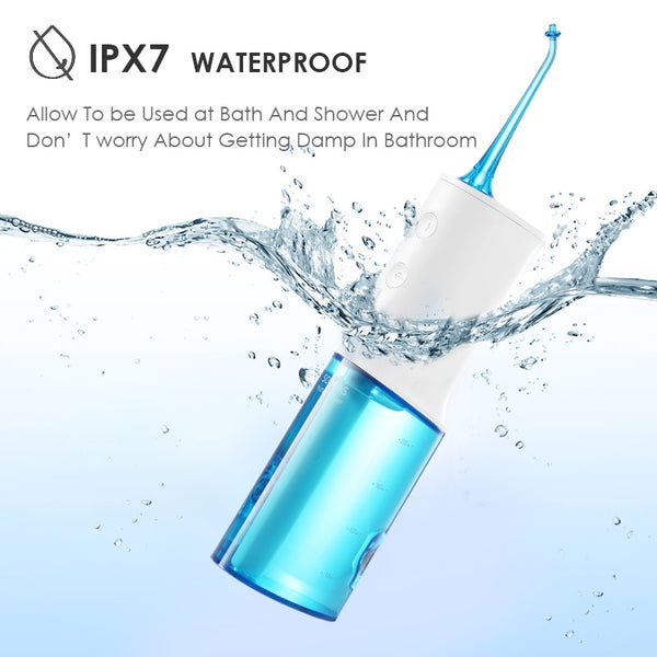 Water Flosser Dental Oral Irrigator for Teeth Cleaner - Anti Leakage Design, Portable and Rechargeable for health care
