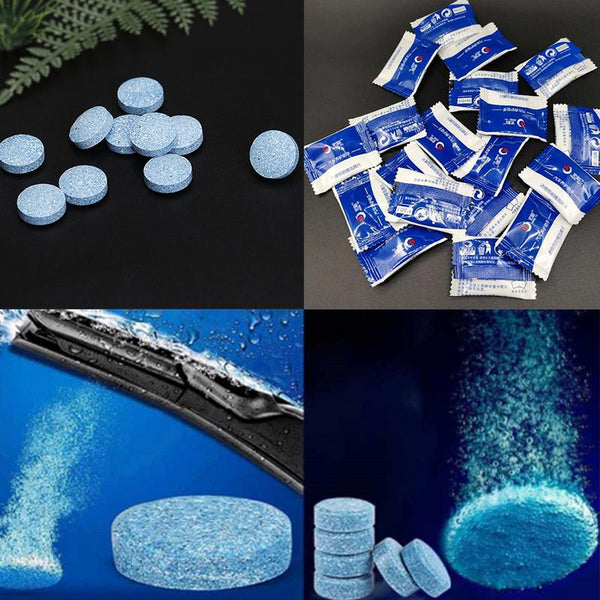 10pcs =40L Car Windshield Glass Washer Cleaner Compact Effervescent Tablets Detergent Random Color Car Beauty