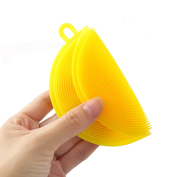 Easy to Buy Multifunction Silicone Dish Bowl Cleaning Brush Silicone Scouring Pad